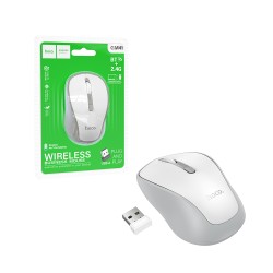 Rato Sem Fio Hoco GM41 Exciting Business Dual-Mode 2,4Ghz Branco
